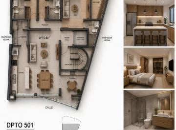 Departamento de 3 habitaciones, Arequipa · Departamento en Venta Tipo Flat Cerca Al Mall Plaza