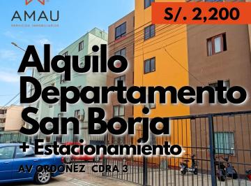 Departamento de 2 habitaciones, Lima · Alquiler de Acogedor Departamento en San Borja - Jr Ordoñez