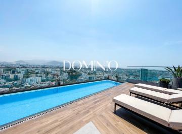 terraza con piscina · Lindo Departamento en Alquiler de 1 Dormitorio en San Isidro