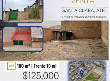 Terreno / Lote · 180m² · Terreno en Venta – Santa Clara, Ate Vitarte