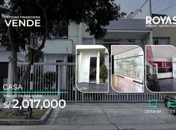 Casa · 283m² · 4 Dormitorios · 2 Estacionamientos · Entidad Financiera Vende Hermosa Casa en San Isidro