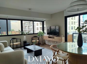 Departamento · 84m² · 2 Dormitorios · 1 Estacionamiento · Alquilo Lindo Departamento Amoblado de Estreno en Calle San Martín con Estacionamiento
