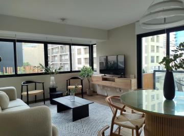 Departamento · 84m² · 2 Dormitorios · 1 Estacionamiento · Alquilo Lindo Departamento Amoblado de Estreno en Calle San Martín con Estacionamiento