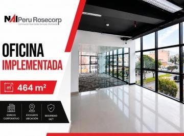 Oficina comercial · 464m² · Oficina Implementada en Alquiler - Surco