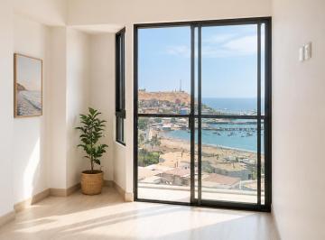 dormitorio principal y balcon · Departamento | 72 m² | Vista Al Mar | Piso 13 | Chorrillos