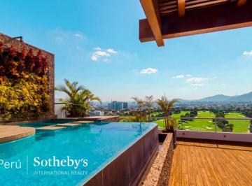 Departamento de 3 habitaciones, Lima · Exclusivo Pent - House con Vista Panorámica Al Club de Golf en Cerros de Camacho