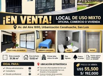 Local comercial , Lima · En Venta! Local de Uso Mixto Frente a Parque San Luis