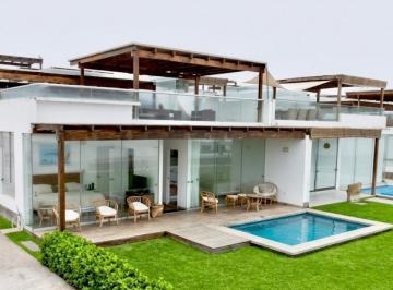 Casa · 256m² · 6 Dormitorios · 2 Estacionamientos · Venta de Casa de Playa en Asia Frente Al Mar - 256 m² - 5 Dorm. - Condominio Mikonos Km 107