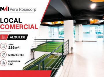 Local comercial · 236m² · Local Comercial en Alquiler - 236 m² - Miraflores