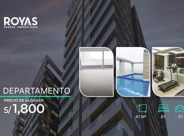 Departamento · 41m² · 1 Dormitorio · 1 Estacionamiento · Se Alquila Departamento con Vista Al Mar en Av Costanera - San Miguel - 00568