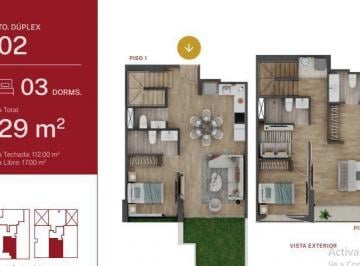 Departamento · 112m² · 3 Dormitorios · 1 Estacionamiento · Venta Duplex Tipo Casa con Jardín en Vista Alegre - Frente a Parque