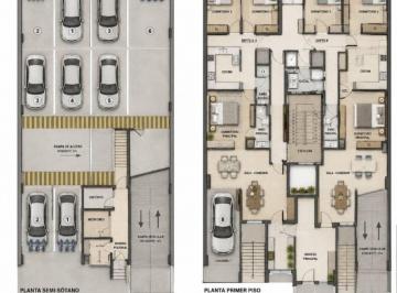 Planta Primer Piso y Sótano · Venta / Departamentos Frente a Parque en La Alborada
