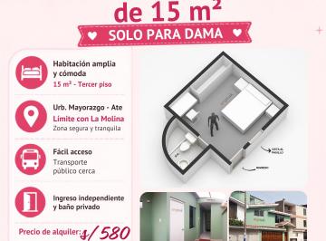 Habitación de 1 habitación, Lima · Habitación Para Dama - Mayorazgo, Ate