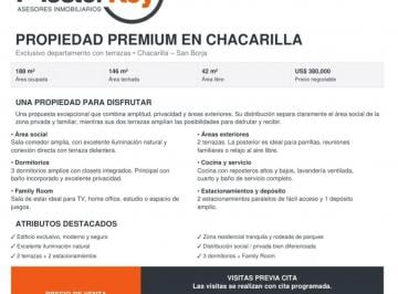 Departamento de 3 habitaciones, Lima · Exclusivo Dpto Primer Piso con Terraza