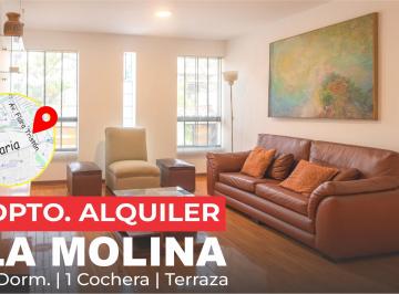 Departamento de 3 habitaciones, Lima · Departamento Amoblado en Primer Piso, La Molina