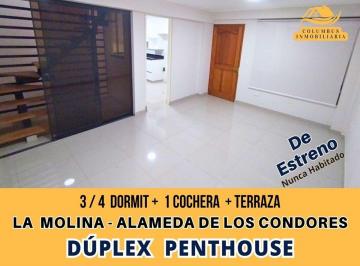 Departamento de 4 habitaciones, Lima · Los Condores - Dúplex Penthouse de Estreno de 3 - 4 Dormit + 1 Cochera