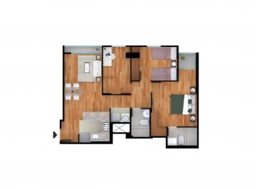 Departamento de 3 habitaciones, Lima · Departamento de Estreno 3 Dorm. y 66 m² en La Victoria