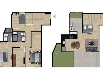 Departamento de 4 habitaciones, Lima · Dúplex de 4 Dorm. en San Miguel