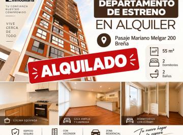 Departamento de 2 habitaciones, Lima · Departamento de Estreno en Breña | 2 Dorm. | Gas Natural | S/1,800