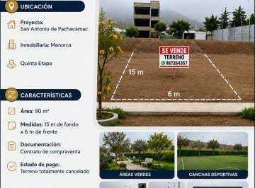 Terreno / Lote , Lima · ¡Haz Realidad El Proyecto de Tu Vida! Terreno en Venta en San Antonio de Pachacámac!