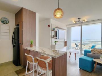 Departamento · 106m² · 2 Dormitorios · 1 Estacionamiento · Dúplex Amoblado en Alquiler – 106 m² | Vista Al Mar | Terraza con Parrilla |san Bartolo