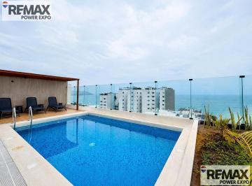 Departamento · 58m² · 2 Dormitorios · 1 Estacionamiento · Alquiler de Departamento en Miraflores Limite con San Isidro Vista Al Mar (Lateral)