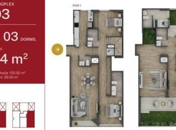 Departamento · 155m² · 3 Dormitorios · 1 Estacionamiento · Duplex Penthouse en Venta Frente a Parque - Vista Alegre