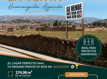 Terreno / Lote · 274m² · Terreno en Venta a Una Cuadra de La Plaza de Huamanguilla