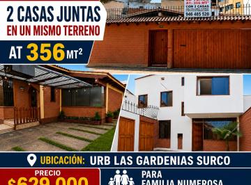 Casa de 6 habitaciones, Lima · Venta de 2 Casas Juntas en Surco Urb Las Gardenias | Terreno 356 m² | Hasta 5 Pisos