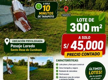 Terreno / Lote , San Martin · Venta de Terreno a 10 Minutos de Tarapoto en Santa Rosa de Cumbaza