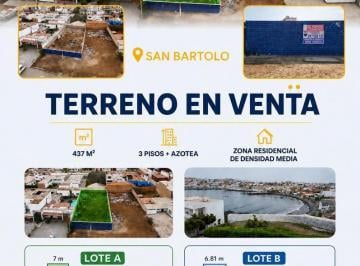 Terreno / Lote · 227m² · Terreno en Venta Cerca Al Mar en San Bartolo