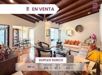 Departamento · 189m² · 3 Dormitorios · 1 Estacionamiento · Duplex en Venta en Surco