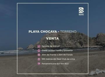 Terreno / Lote · 500m² · Venta de Terreno 500 m² - Playa Chocalla - Km 92.5 Panamericana Sur