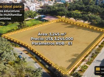 Terreno / Lote , Lima · Venta de Terreno de 3245 m² – Calle 41 (Managua) | Zonificación Rdb / E1