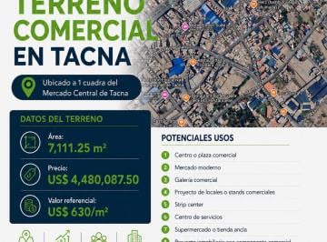 Terreno / Lote , Tacna · Tacna Terreno Comercial de Cerca Al Mercado Central