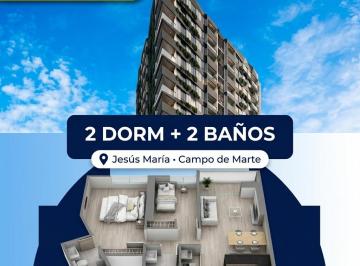 Departamento de 2 habitaciones, Lima · Estrena Depa Piso 15 en Jesús María | 2 Dorm | 1 Cdra. Campo Marte | Negociable