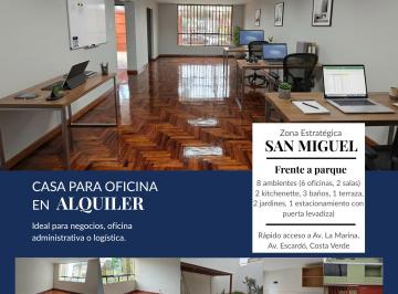 Casa de 7 habitaciones, Lima · Casa Para Oficina Comercial San Miguel (Cerca Magdalena, Pueblo Libre, Callao)