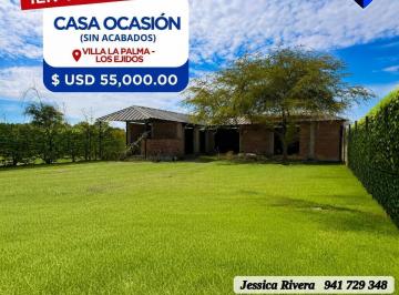 Casa · 147m² · 2 Dormitorios · 3 Estacionamientos · Vendo Linda Casa Sin Acabados en Villa La Palma La Puedes Acabar a Tu Gusto 484 m²