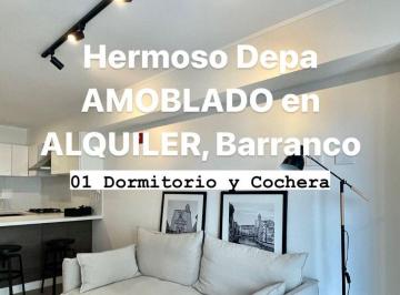 Departamento de 1 habitación, Lima · $800 Alquiler Amoblado Barranco Dpto Nuevo
