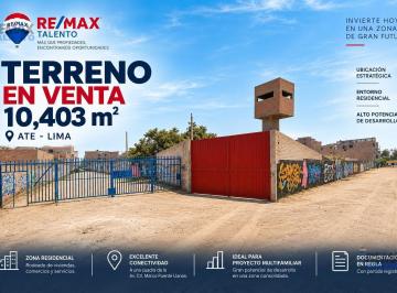 Terreno / Lote · 10403m² · Terreno a La Venta en Ate Vitarte