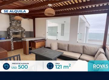 Departamento · 82m² · 3 Dormitorios · 1 Estacionamiento · Alquilo Departamento de Playa Triplex en Malecón Los Corales, Playa Los Pulpos