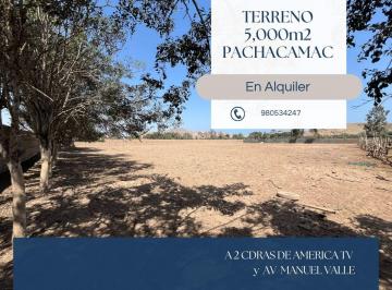 Terreno / Lote , Lima · Terreno en Alquiler - Pachacamac