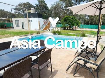 Terreno / Lote · 120m² · 3 Dormitorios · 4 Estacionamientos · Casa de Campo en Asia en Venta - 1500 m² con Piscina y Zona de Parrilla.