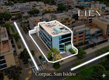 Oficina comercial · 1139m² · 22 Dormitorios · 17 Estacionamientos · Edificio Corporativo en Corpac, San Isidro | 22 Ambientes | 17 Estacionamientos.