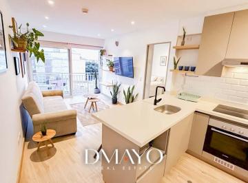 Departamento · 44m² · 1 Dormitorio · 1 Estacionamiento · Alquiler Depa 1 Dormitorio Amoblado con Cochera en Barranco. Cerca a Metropolitano y La Av Grau.