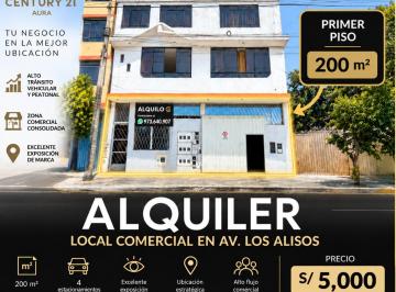 Local comercial , Lima · Ubicación Estrátegica - Franquicias | Local Comercial de 200 m² en Av Los Alisos