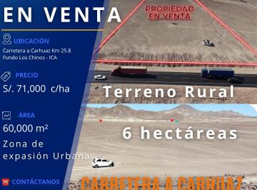 Terreno / Lote , Ica · Vendo Terreno - 6 Ha Carretera a Carhuaz Km 25.8
