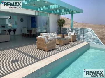 Casa · 409m² · 6 Dormitorios · 4 Estacionamientos · Venta de Casa de Playa Amoblada– Condominio La Honda, Cerro Azul