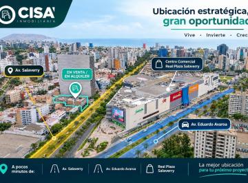 Oficina comercial · 84m² · 1 Estacionamiento · Oficina en Venta en San Isidro Frente a Real Plaza Salaverry | 84 m²