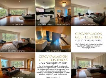 Departamento de 3 habitaciones, Lima · Amplio Departamento en Alquiler o Venta en Camacho Frente Al Golf Los Inkas